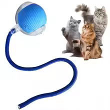 2Pcs Smart Cat Interactive Rolling Ball with Faux Tail – Rechargeable Toy