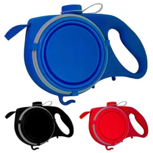 Multifunction Pet Dog Leash – 4 in 1 with Water Bottle, Bowl & Waste Bag Holder