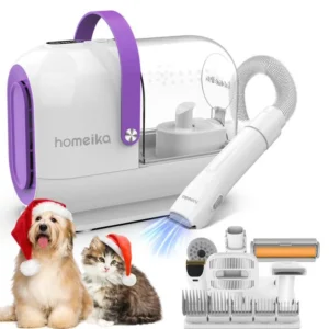 Homeika 3L Dog Grooming Kit – Silent Pet Vacuum with 99% Hair Suction