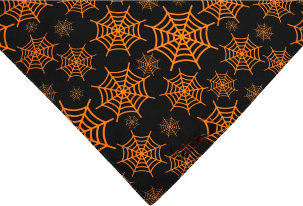 Halloween Dog Bandanas – Pumpkin & Spider Web Triangle Scarf - Image 8