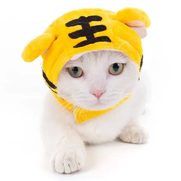 Pet Tiger Hat – Soft Cute Headwear for Cats & Small Dogs