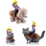 Funny Horse Rider Dog Costume – Hilarious Pet Outfit