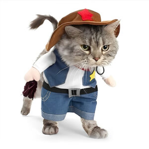 Funny Cowboy Jeans Hoodie Costume for Dogs & Cats