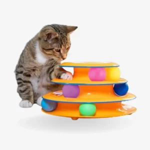 Catstages Tower of Tracks Interactive 3-Tier Cat Toy with Spinning Balls