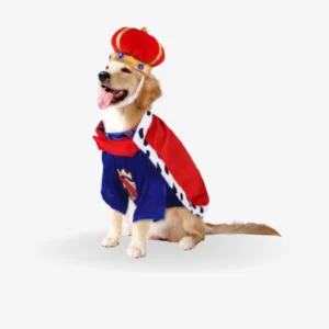 Dog King Costume Cloak & Crown Hat Set