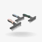 Double Row Undercoat Rake – Pet Grooming Comb for Thick Coats img