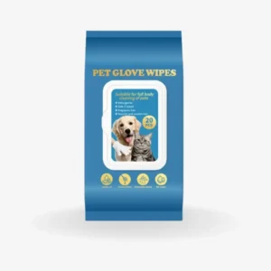 Ear Wipes for Dogs & Cats – 20pcs Pet Grooming Glove Wipes, No-Rinse Deodorizing Cleaning Gloves for Daily Pet Care & Travel