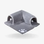 Multi-Functional Gray Cat Tunnel Bed Toy