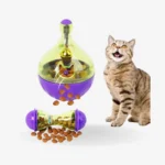 Interactive Pet Food Tumbler Toy – Treat Dispensing Rolling Ball