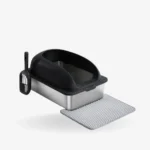 Stainless Steel Covered Cat Litter Box – Large, Odor-Resistant with Scoop