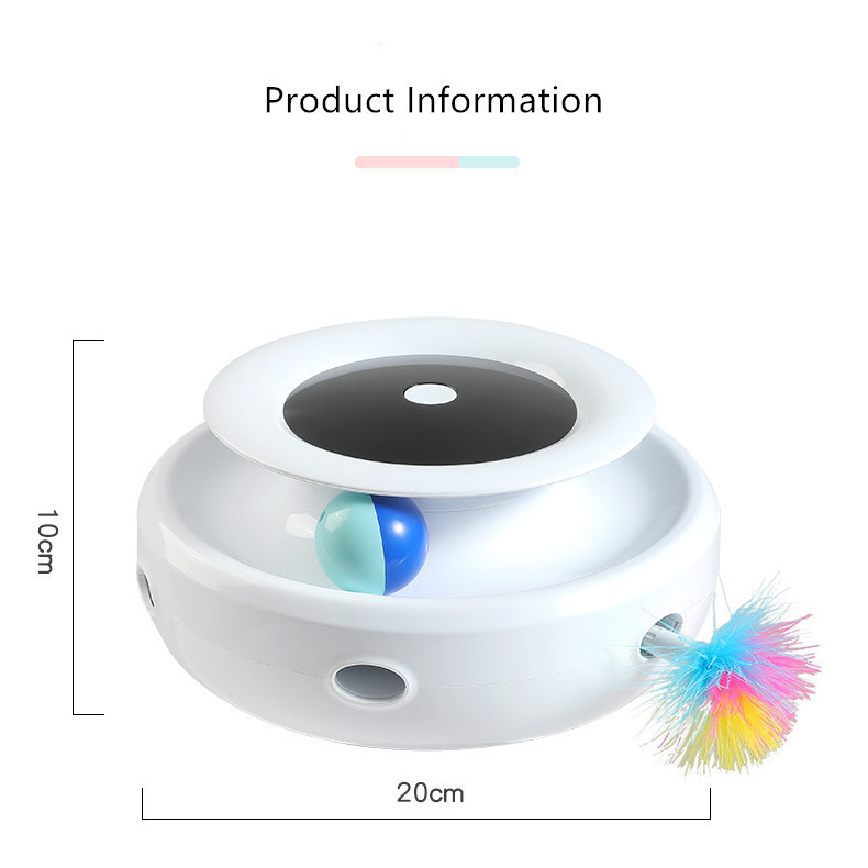 2-in-1 Smart Cat Toy – Automatic Feather Ball Interactive Toy - Image 4