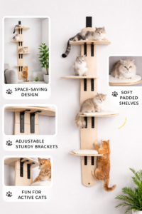 Wooden Cat Toy Jumping Platform – Durable Cat Play & Training Stand