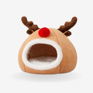 Christmas Reindeer Pet Tent Bed – Cozy Holiday Kennel House