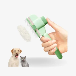 One-Click Pet Grooming Brush – Easy Hair Removal for Dogs