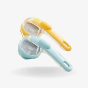 Petsay 2-in-1 Pet Bath Brush – Soft Grooming & Shampoo Dispenser for Dogs & Cats