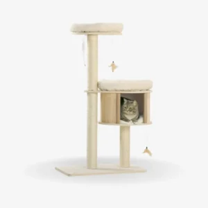 3-Level Cat Tree with Sisal Scratching Posts & Soft Cushions – Cat Play Tower