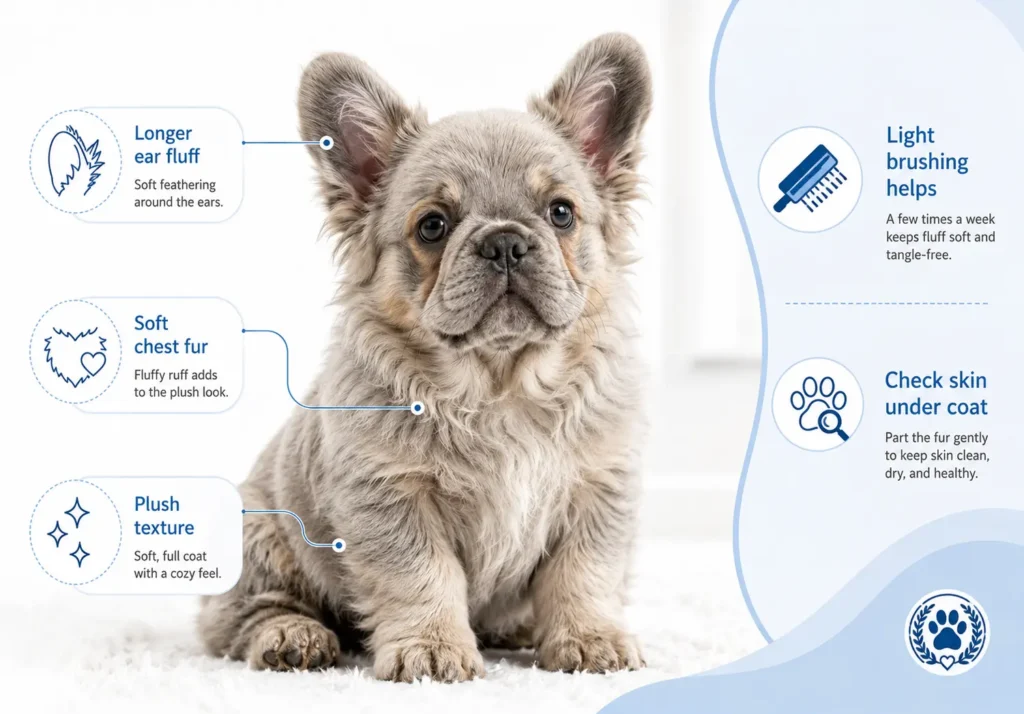 Fluffy French Bulldog Coat Length and Texture