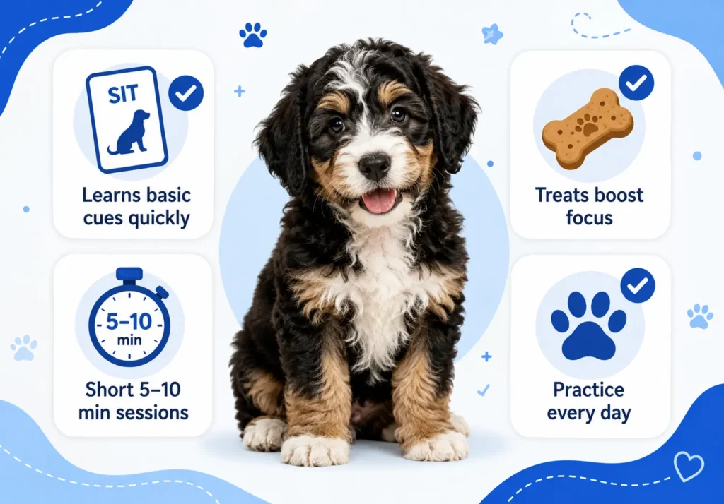 How Fast Do Mini Bernedoodles Learn New Commands
