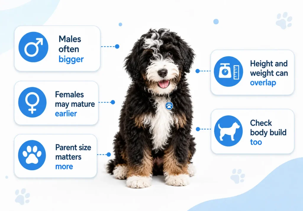 Male vs. Female Mini Bernedoodle Growth