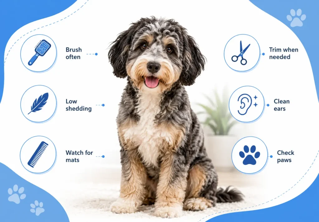 Mini Aussiedoodle Shedding and Grooming Needs