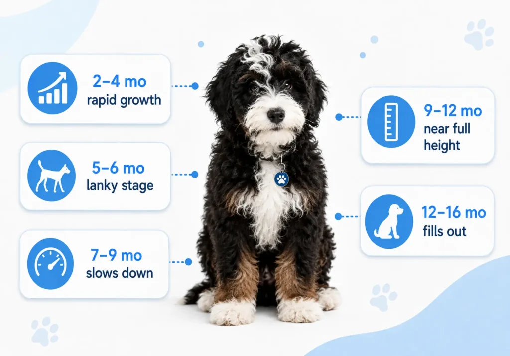 Mini Bernedoodle Growth by Age