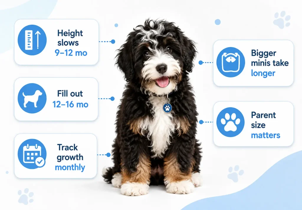 When Do Mini Bernedoodles Stop Growing