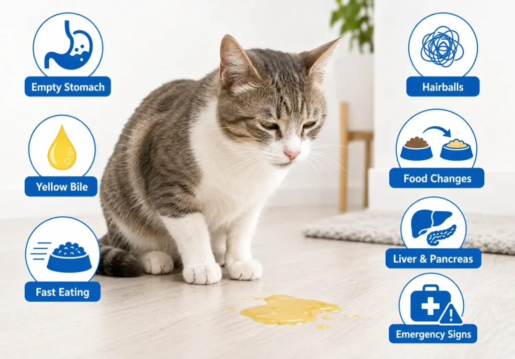 Why Is My Cat Vomiting Yellow Liquid 7 Alarming Causes