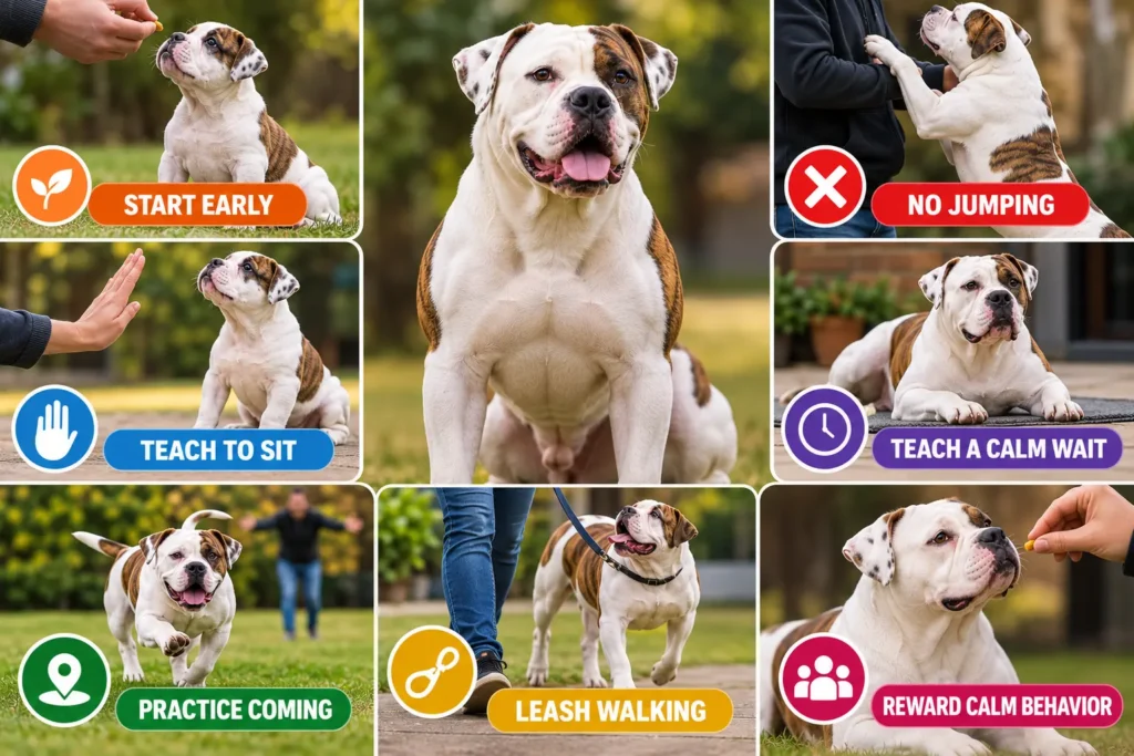 American Bulldog Training Start Before the Dog Gets Big