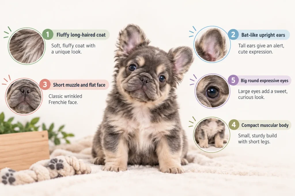 Fluffy French Bulldog Puppy Appearance and Unique Features