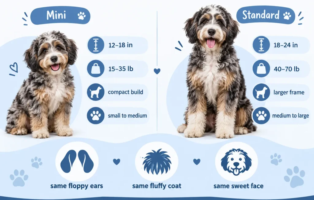 Mini Aussiedoodle vs Standard Aussiedoodle Appearance ok