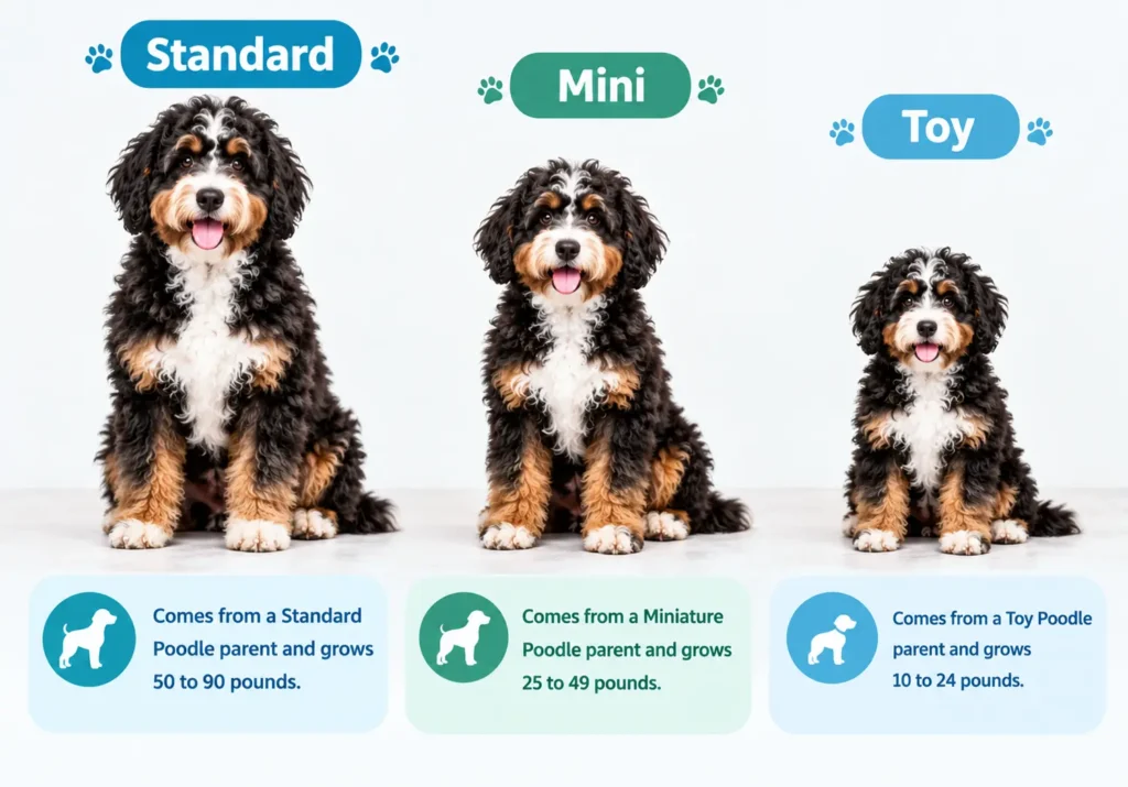 Quick List Of Bernedoodle Size Categories