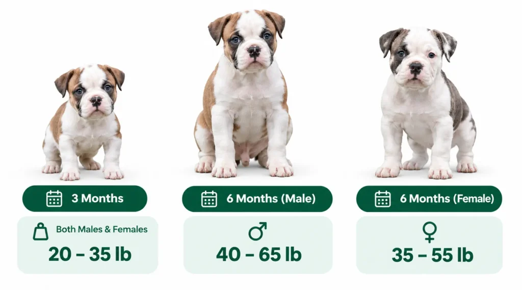 American Bulldog Puppy Growth Chart