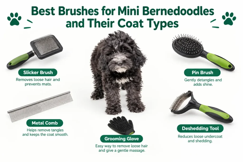 Best Brushes for Mini Bernedoodles and Their Coat Types featured image